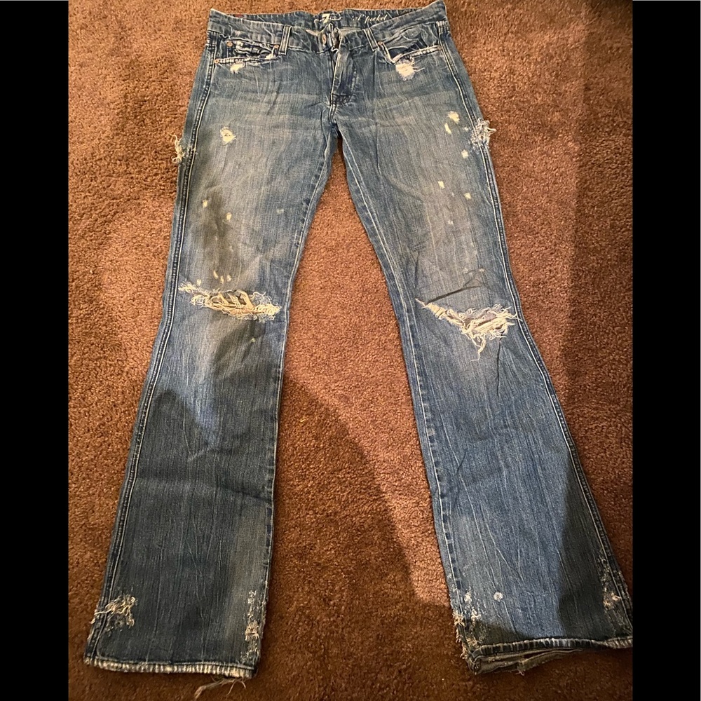 7 for all mankind Destroyed flare jean